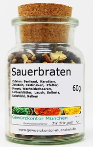 Sauerbraten Gewürzmischung 60g im Glas Gewürzkontor München - Bild 1 von 3