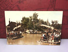 Vintage Disneyland Postcard Raft To Tom Sawyer Island 1955 Unused