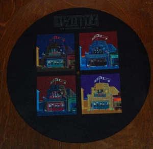 Led Zeppelin The Song Remains-Felt Turntable Record Player Sip Mat Platter - Picture 1 of 3