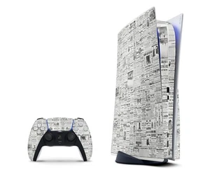 Newspaper PS5 Skin Decal For PS5 PlayStation 5 - Full Wrap Vinyl For PS5 Slim - Picture 1 of 4