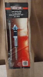 NEW Ironton Air-Operated Oil Pump 8.5 GPM, 1:1 Oil Pump, NO EXTENSION BOX 1 OF 2 - Picture 1 of 4