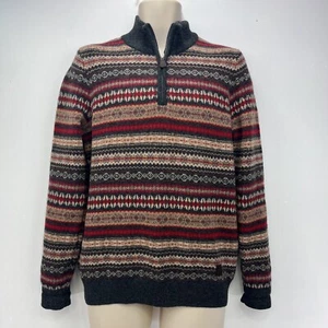 Fynch Hatton 1/4 Zip Pullover Pulli Größe M Merinowolle gestreift - Bild 1 von 16