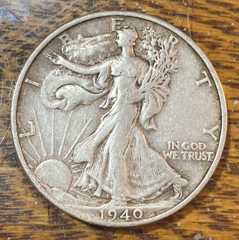 1940-S Walking Liberty Half Dollar Nice Original XF CHRC Cover