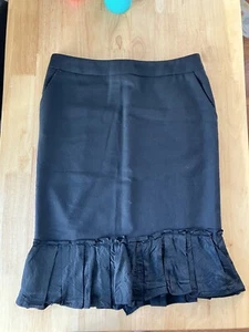 Falda lápiz Dolce & Gabbana longitud media negra con volantes talla 28/42 Italia - Imagen 1 de 8