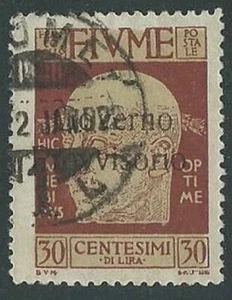 1921 FIUME USATO GOVERNO PROVVISORIO 30 CENT - F4.6 - Imagen 1 de 1