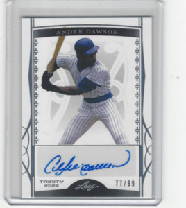 2022 LEAF TRINITY BASEBALL ANDRE DAWSON AUTO 77/99 CUBS