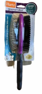 Hartz Groomer's Best Small Combo Brush NEW For Small Dogs & Cats -Purple & Black - Picture 1 of 5