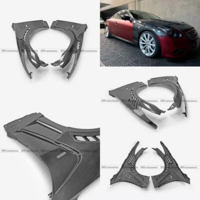 Guardabarros delanteros ventilados de fibra de carbono para Infiniti G37 cupé Foto 1 de 4