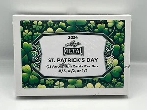 2024 LEAF METAL ST. PATRICK'S DAY EXCLUSIVE 2 AUTOGRAPHS #/3, /2, 1/1 BOX SEALED - Picture 1 of 1