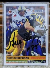 1992 Courtside Draft Pix Greg Skrepenak Rookie RC Auto #41 Autographs Michigan