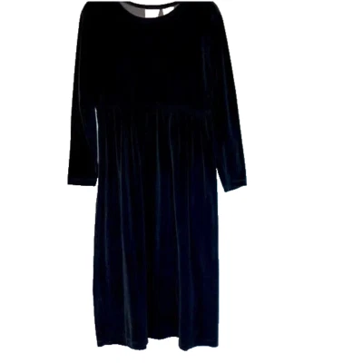 Precioso vestido vintage de terciopelo negro mediano Erika & Company Foto 1 de 4