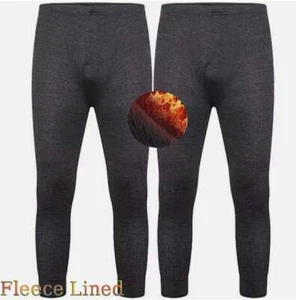 1/2Pcs Men 100% Cotton Long Johns Thermal Trousers Warm Underwear Bottom Thermal - Picture 1 of 16