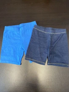 Faded Glory 6 6X Girls Bike Shorts Denim Color EUC Set Of 2 - Picture 1 of 5