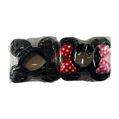 Упаковка из 12 черных красных повязок на голову с ушами Микки и Минни-Маус для вечеринки на день рождения - Изображение 1 из 4