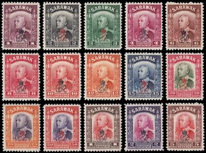 Sarawak 151/65 1947 Timbres De 1934-41 Avec Surcharge MNH - Picture 1 of 1