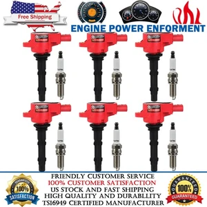 Set of 6 Ignition Coil Pack for Mercedes Benz CLK ML E C GLK R SLK Class C1691 - Picture 1 of 10