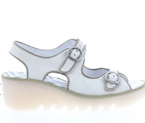 Fly London Bara Leder Wedges Sandalen UVP 260 $ Größe EU 42 NEU - Bild 1 von 4