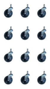 Ruota di ricambio per carrello portabiancheria 2,25"-5" per carrello filo R&B C88 C87 C86 - Foto 1 di 9