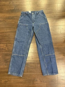 Carhartt Double Knee Jeans Pants B73 DST Size 34 X 33 Blue Carpenter EUC - Picture 1 of 12