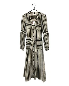 New Sass and Bide Women's Dress Beige Size 6 Midi The Calypso with Slip - Picture 1 of 5