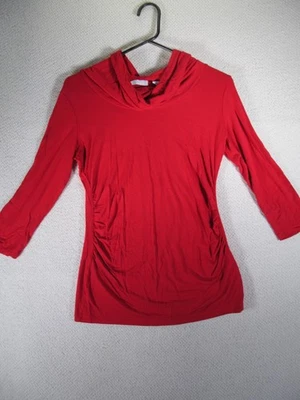 New York & Company Womens Junior 3/4 Long Sleeve Red  Shirt Small - Image 1 of 4