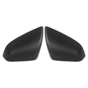 ˘Pair Rearview Mirror Cover Dry Carbon Fiber Cover Trim For Model X 2016‑2021 - Picture 1 of 12