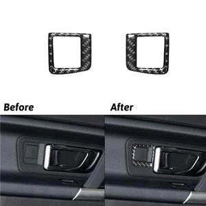 Carbon Fiber Front Door Handle Cover Trim For Land Rover Discovery Sport 2015-19 - Foto 1 di 15