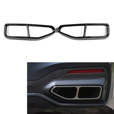Exhaust Muffler Pipe Output Cover Trim For BMW 7 Series G11 G12 2019-2023 Black - Imagem 1 de 4