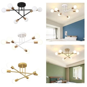 Modern Ceiling Light Sputnik Chandelier 6-light Matte Pendant Lighting for - Picture 1 of 22
