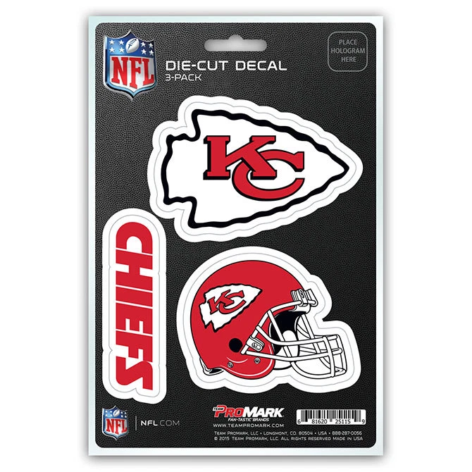 Fanmats NFL - Kansas City Chiefs Decal 3-pk