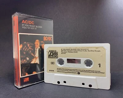 AC/DC IF YOU WANT BLOOD Cassette K4505323 **SCARCE VARIANT NOT ON DISCOGS** 1978 - Image 1 of 4