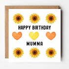 Birthday Greeting Card with Sunflowers and Hearts for All Female Relations