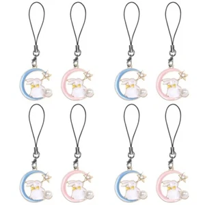 4 Pack Alloy Pendant Keychain Men and Women Lovers Phone Charms Strap - Zdjęcie 1 z 12