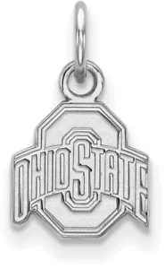 10K White Gold Ohio State University X-Small Pendant by LogoArt (1W001OSU) - Picture 1 of 2