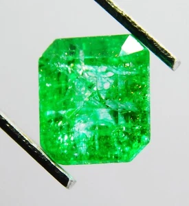Natural 4.65 Ct Emerald Cut Colombian Green Emerald Loose Gemstone Certified - Picture 1 of 6