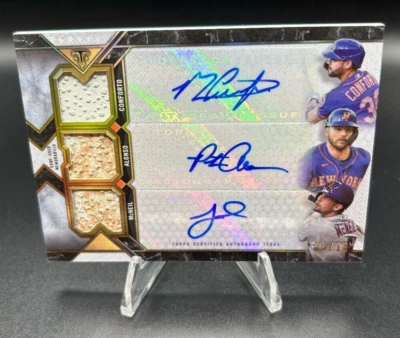 Topps Triple Threads Touch Em All 2021 Pete Alonso automático #TEA-CAM Mets SP/18 Foto 1 de 2