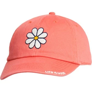 Gorra Life Is Good LIG Daisy Flamingo rosa frío nueva con etiquetas para mujer - Imagen 1 de 3