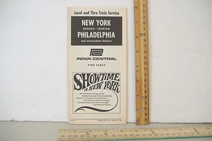 NEW YORK / PHILADELPHIA~PENN CENTRAL TIME TABLE~EFFECTIVE APRIL 28, 1968 - Picture 1 of 7