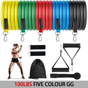 11 Stück Set Widerstandsbänder Training Übung Crossfit Fitness Yoga Trainingsschläuche - Bild 1 von 5