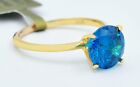 GENUINE 3.44 Cts LONDON BLUE TOPAZ RING 10k YELLOW GOLD - Free Appraisal Service