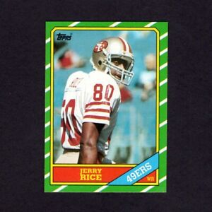 1986 Topps Football Jerry Rice Rookie Card #161 San Francisco 49ers RC HOF