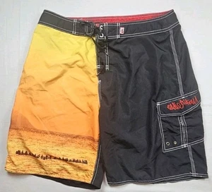 Herren Rip Curl Eddie Aikau Nylon Boardshorts schwarz Hawaii, Größe 32 Medium - Bild 1 von 8