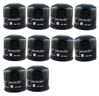 Filtro de aceite HF202 - negro - paquete de 10 para 82-98 Honda CB VF/R VT Kawi EN450 VN Foto 1 de 4