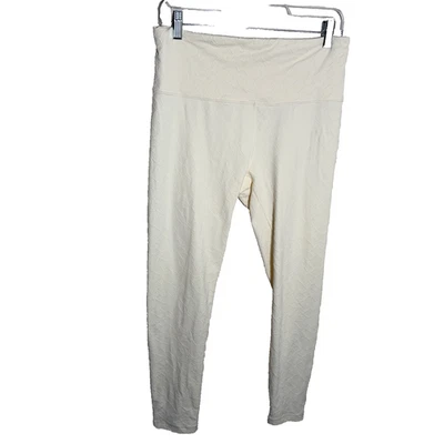 Leggings Calia Feminina Grande Texturizada Creme Pull On Athletic Active 7/8 - Imagem 1 de 4