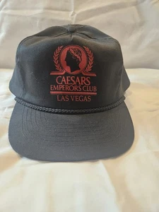 CAESARS EMPERORS CLUB LAS VEGAS CASINO black snapback hat - Picture 1 of 6