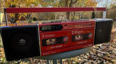 HITACHI TRK-W203 Raro Vintage Cassette Deck Boombox Japón Retro Garantía Foto 1 de 4
