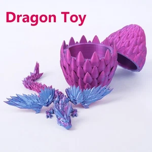 3D Printed Dragon Eggs Dragon Inside Ornament Figurine Dragon Toy Kids Gift - Picture 1 of 11