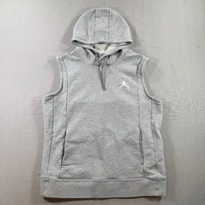 Jordan Jumpman ärmelloser Hoodie Herren Large grau Fleece Sweatshirt Tank Muskel - Bild 1 von 11