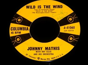Vintage Record, JOHNNY MATHIS: WILD IS THE WIND, 45 rpm,1957,Soundtrack,#4-41060 - Picture 1 of 4