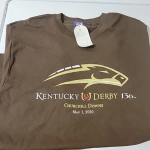 Kentucky Derby 136 Medium T Shirt 141 Tee Horse Racing BrownNew W/tags 2010 - Picture 1 of 4